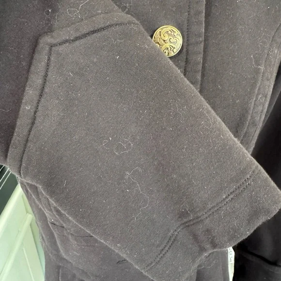 CAbi Black Button-Up Coat Military   Women’s SZ L - Picture 3 of 7